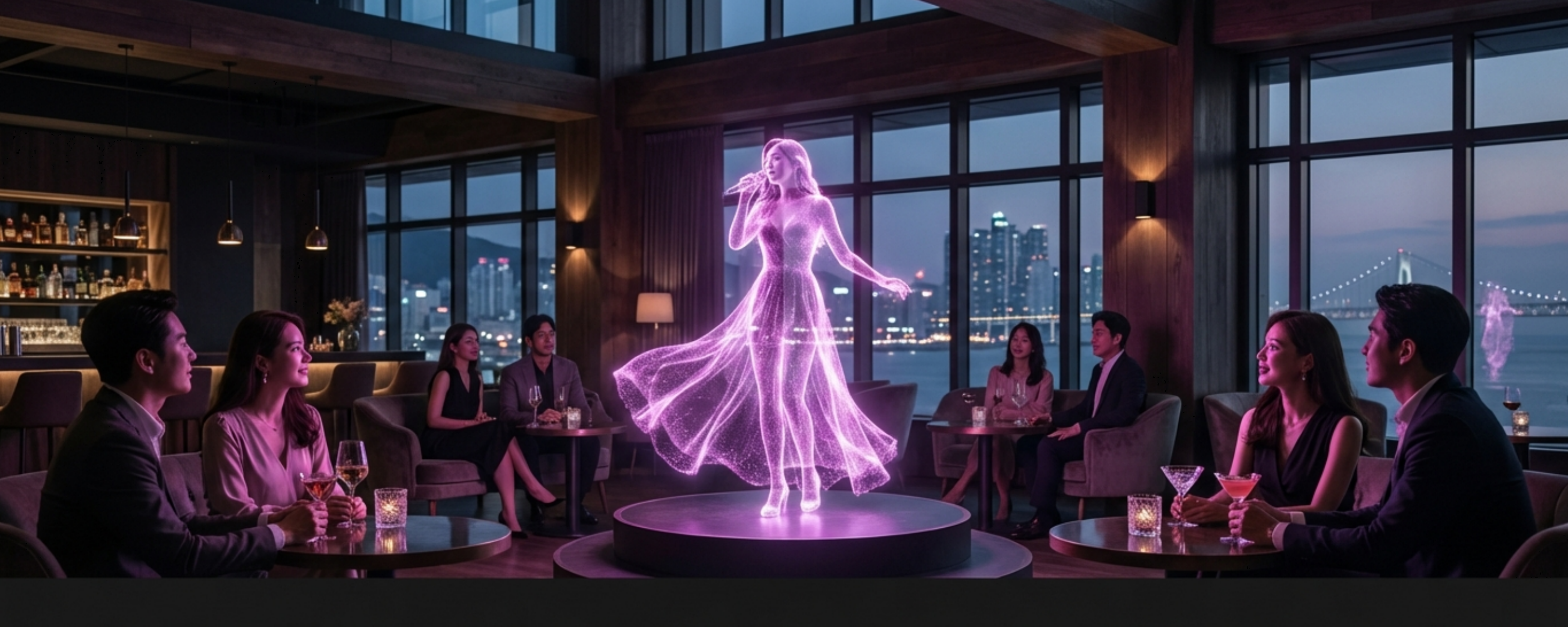 Hologram Performance in Lounge
